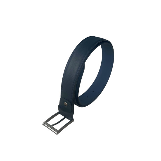 Мъжки елегантен колан 350355311 046 08 Тъмно син-3,5 см