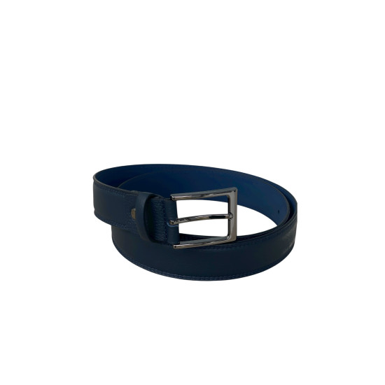 Мъжки елегантен колан 350355311 046 08 Тъмно син-3,5 см