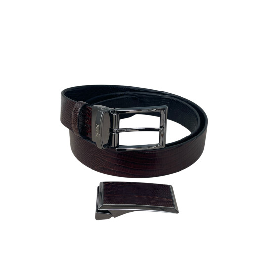 Двулицев Елегантен Колан 350411102-3,5 см с две катарами