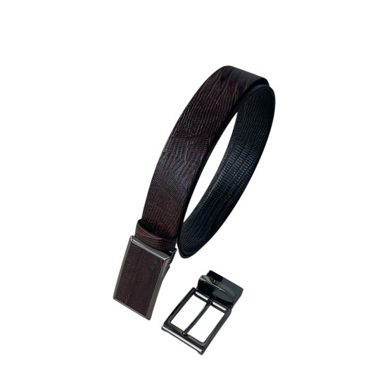 Двулицев Елегантен Колан 350411102-3,5 см с две катарами