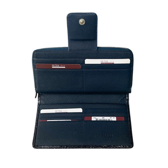 Дамски портфейл 460 091 081 Тъмно син лак